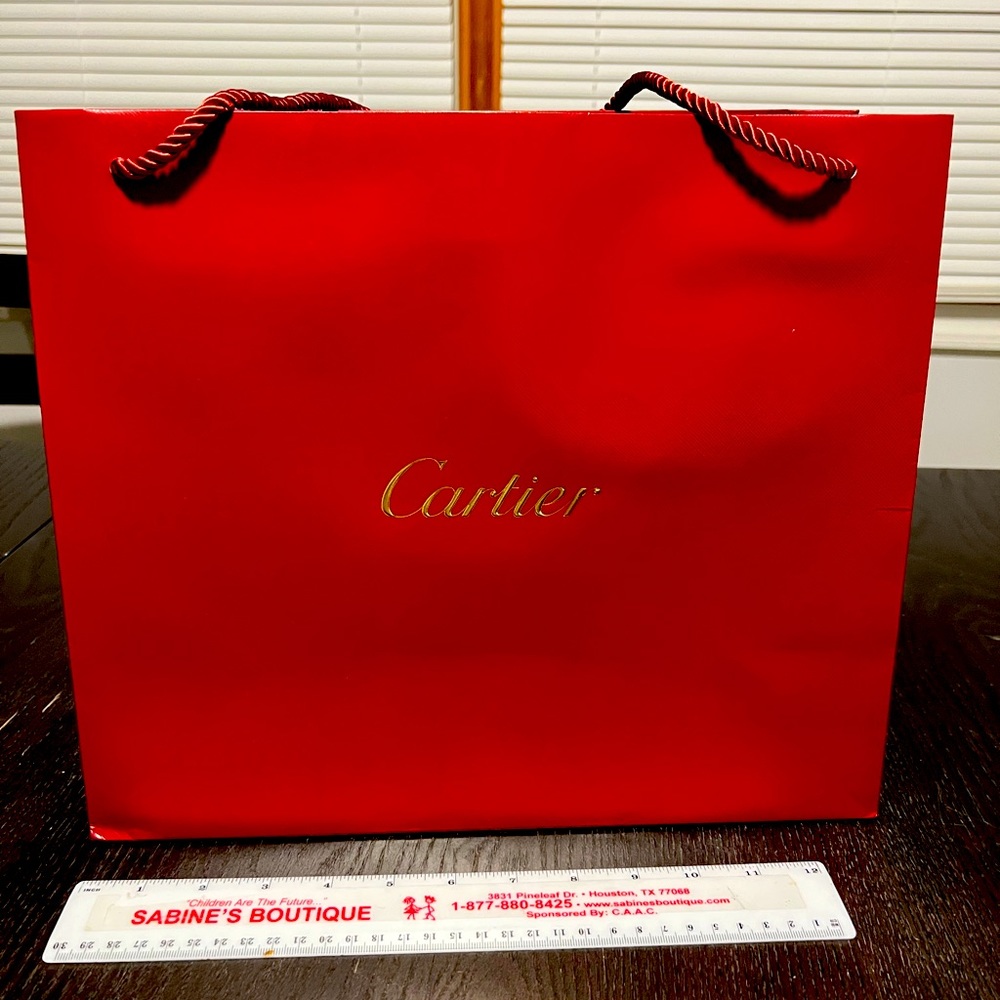 Authentic CARTIER gift bag medium